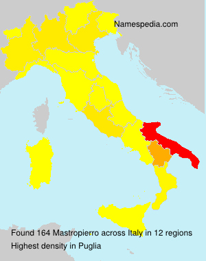 Surname Mastropierro in Italy Surname Mastropierro in Italy