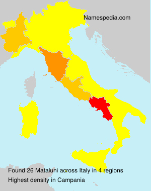 Surname Mataluni in Italy Surname Mataluni in Italy