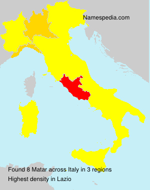 Surname Matar in Italy Surname Matar in Italy