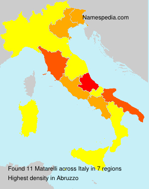 Surname Matarelli in Italy Surname Matarelli in Italy
