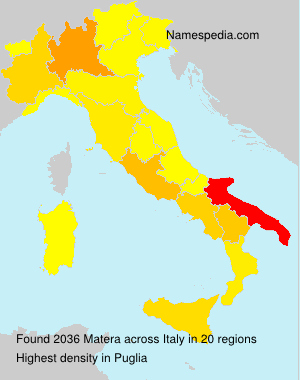 Surname Matera in Italy Surname Matera in Italy