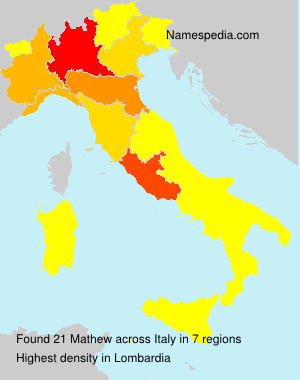 Surname Mathew in Italy Surname Mathew in Italy
