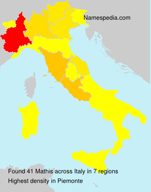 Surname Mathis in Italy Surname Mathis in Italy