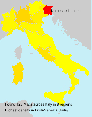 Surname Matiz in Italy Surname Matiz in Italy
