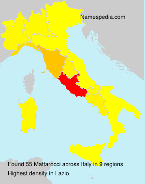 Surname Mattarocci in Italy Surname Mattarocci in Italy