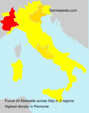 Surname Matteoda in Italy Surname Matteoda in Italy