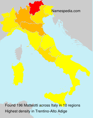 Surname Matteotti in Italy Surname Matteotti in Italy