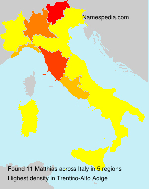 Surname Matthias in Italy Surname Matthias in Italy