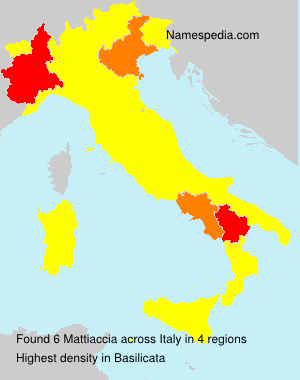 Surname Mattiaccia in Italy Surname Mattiaccia in Italy