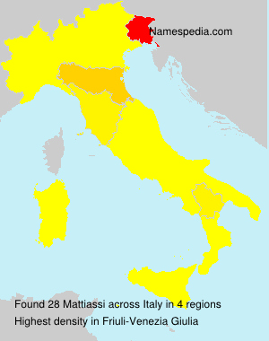Surname Mattiassi in Italy Surname Mattiassi in Italy