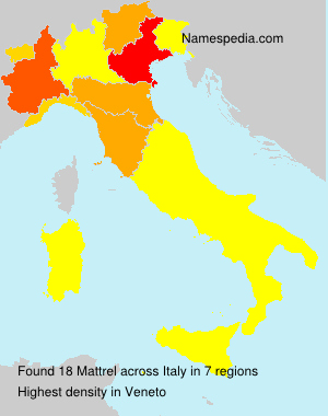Surname Mattrel in Italy Surname Mattrel in Italy
