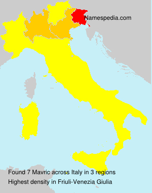 Surname Mavric in Italy