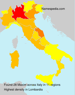 Surname Maxim in Italy Surname Maxim in Italy