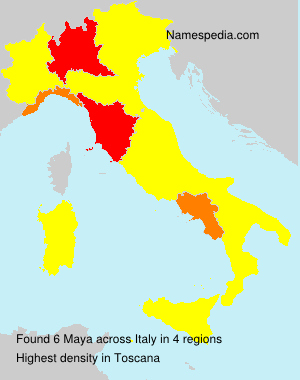 Surname Maya in Italy Surname Maya in Italy