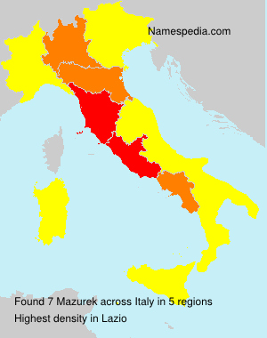 Surname Mazurek in Italy Surname Mazurek in Italy
