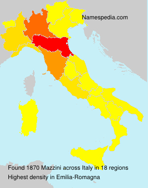 Surname Mazzini in Italy Surname Mazzini in Italy