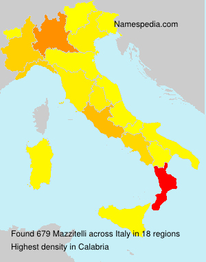 Surname Mazzitelli in Italy Surname Mazzitelli in Italy