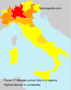 Surname Mbacke in Italy