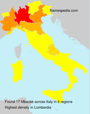Surname Mbacke in Italy Surname Mbacke in Italy