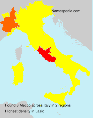 Surname Mecco in Italy Surname Mecco in Italy