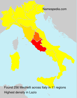 Surname Mechelli in Italy Surname Mechelli in Italy