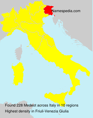 Surname Medeot in Italy Surname Medeot in Italy