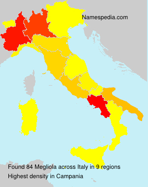 Surname Megliola in Italy Surname Megliola in Italy