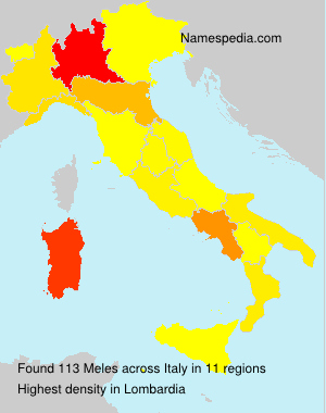 Surname Meles in Italy Surname Meles in Italy