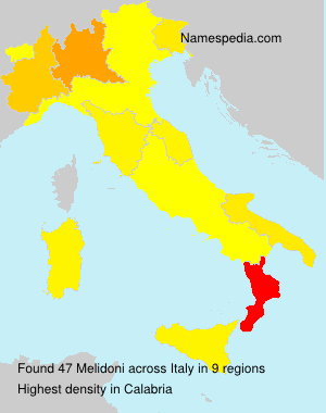 Surname Melidoni in Italy Surname Melidoni in Italy