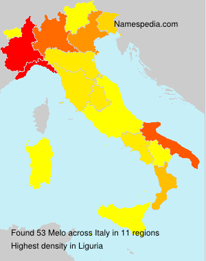 Surname Melo in Italy Surname Melo in Italy