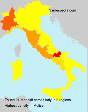 Surname Menaldi in Italy Surname Menaldi in Italy