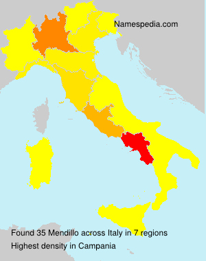 Surname Mendillo in Italy Surname Mendillo in Italy