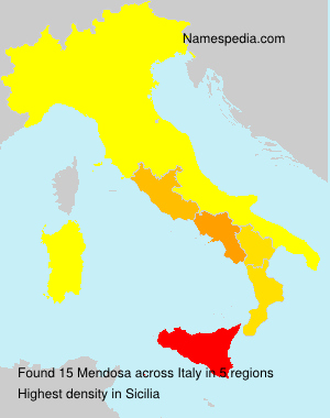 Surname Mendosa in Italy Surname Mendosa in Italy