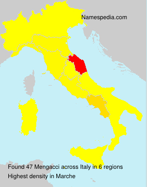 Surname Mengacci in Italy Surname Mengacci in Italy