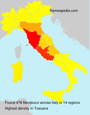 Surname Menicucci in Italy Surname Menicucci in Italy