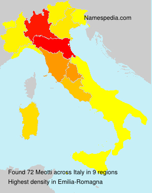 Surname Meotti in Italy Surname Meotti in Italy