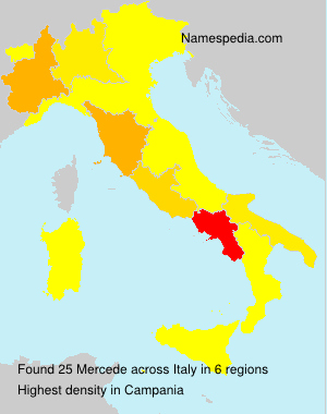 Surname Mercede in Italy Surname Mercede in Italy