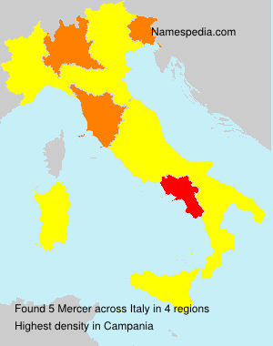 Surname Mercer in Italy Surname Mercer in Italy
