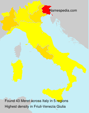 Surname Meret in Italy Surname Meret in Italy