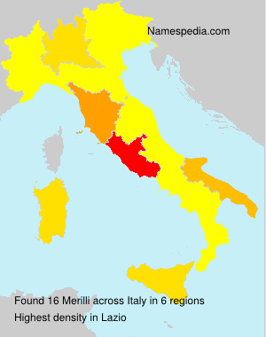 Surname Merilli in Italy Surname Merilli in Italy