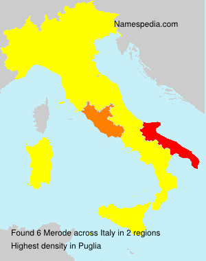 Surname Merode in Italy Surname Merode in Italy
