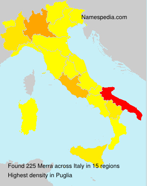 Surname Merra in Italy Surname Merra in Italy