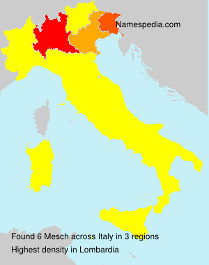 Surname Mesch in Italy Surname Mesch in Italy