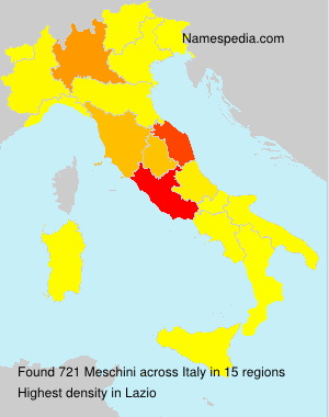 Surname Meschini in Italy Surname Meschini in Italy