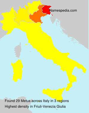 Surname Metus in Italy Surname Metus in Italy
