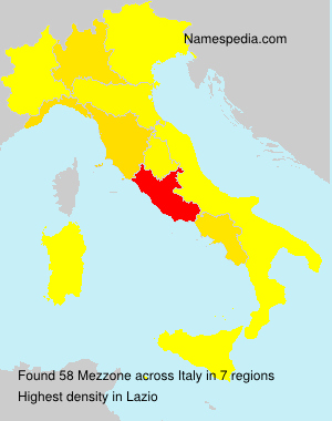 Surname Mezzone in Italy Surname Mezzone in Italy