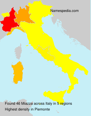 Surname Miazza in Italy Surname Miazza in Italy