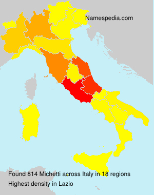 Surname Michetti in Italy Surname Michetti in Italy