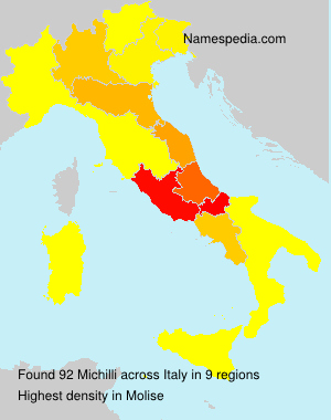 Surname Michilli in Italy Surname Michilli in Italy