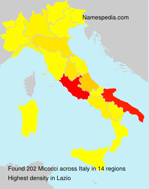 Surname Micocci in Italy Surname Micocci in Italy